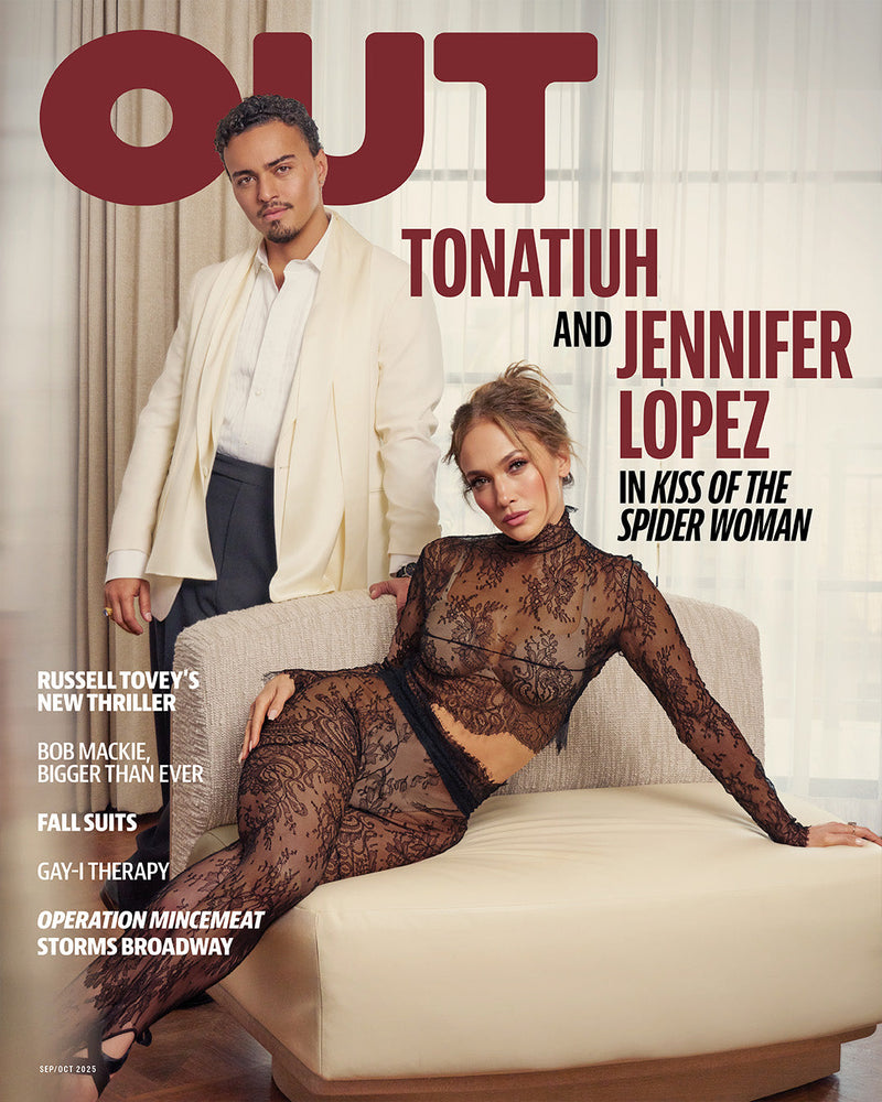Jennifer Lopez wearing Layla Kaisi Collection on Out Magazine front cover