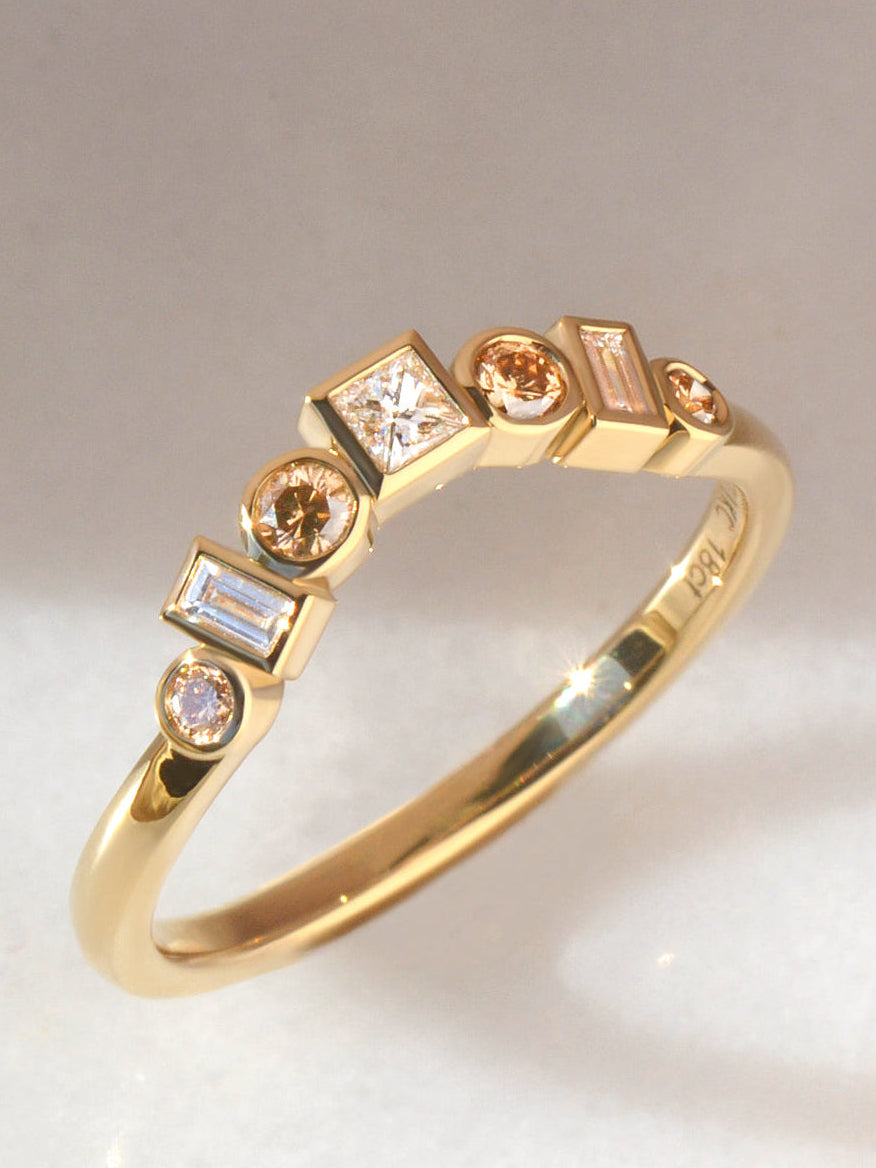 Layla Kaisi Collection diamond and gold wedding ring for Aesha Scott

