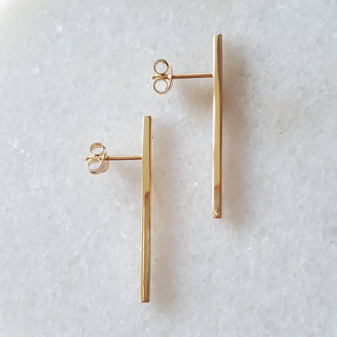 9ct Gold Square Earrings